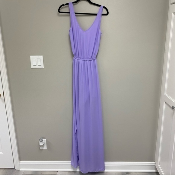 NWOT SMYM Kendal Maxi Dress in Lilac Crisp Chiffon - Picture 4 of 9